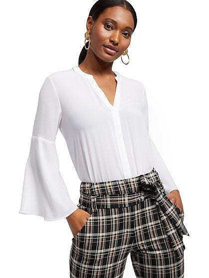 44.95 VOLUME SLV BLOUSE