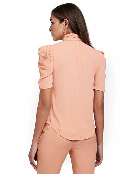 49.95 TIE NECK BLOUSE