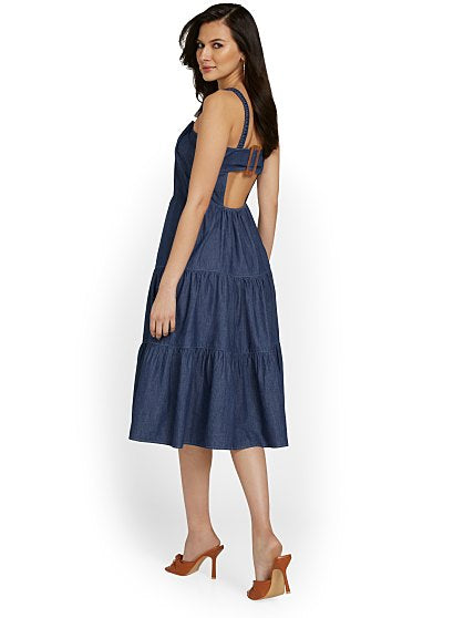 89.95 DARK WASH MIDI