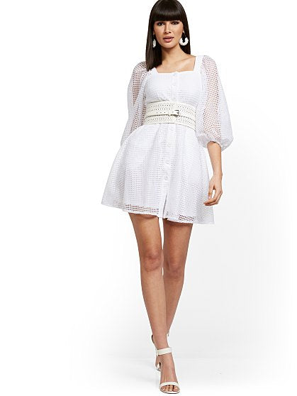 79.95 BTTN PUFF SLV DRESS