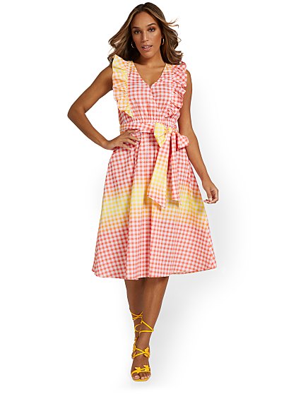 89.95 MULTI GINGHAM MIDI