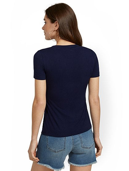 36.95 MT VNECK CUTOUT TEE