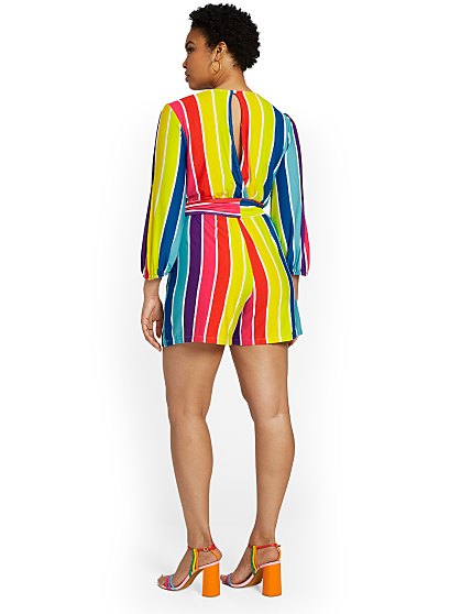 64.95 ROMPER RAINBOW STRP