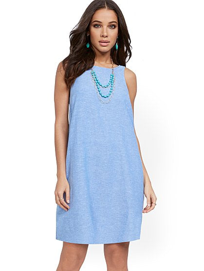 49.95 SLVLESS LINEN DRESS