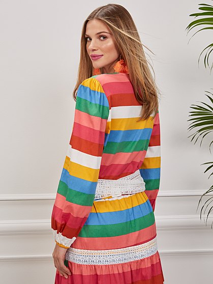 69.95 WRAP FRONT BLOUSE