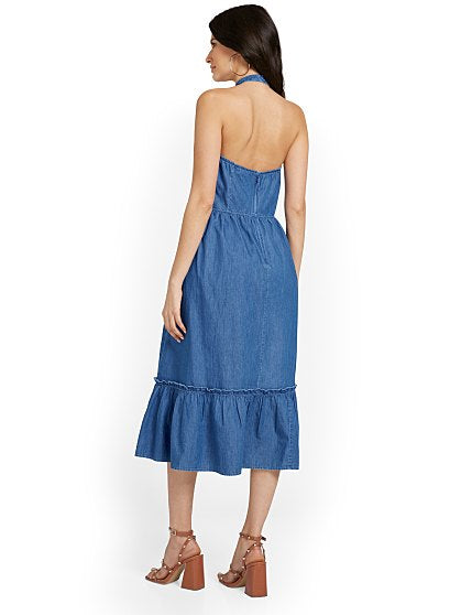 99.95 HALTER CHAMBRAY
