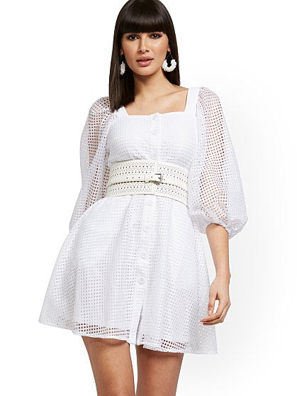 79.95 BTTN PUFF SLV DRESS