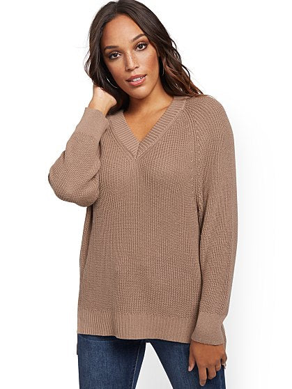39.95 V-NK SHAKER TUNIC