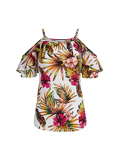 44.95 COLD SHLDR RUFFLE
