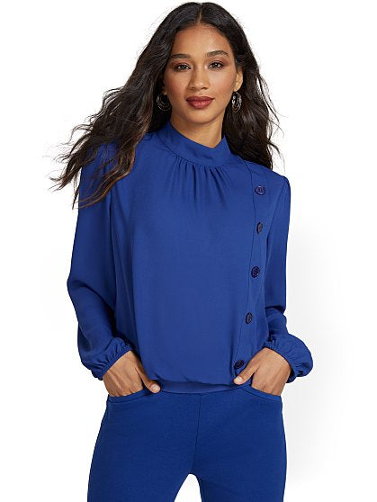 49.95 T SIDE BTTN BLOUSE