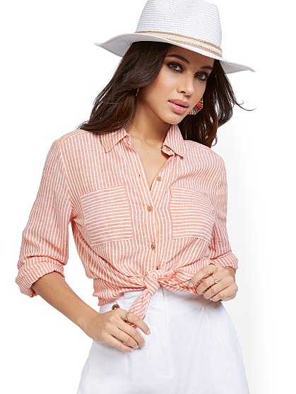 49.95 DBL PKT LINEN SHIRT