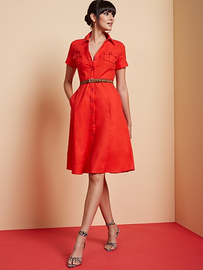89.95 SAFARI SHIRT DRESS