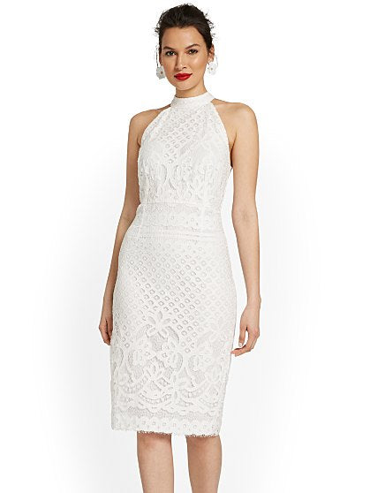 79.95 HALTER LACE SHEATH