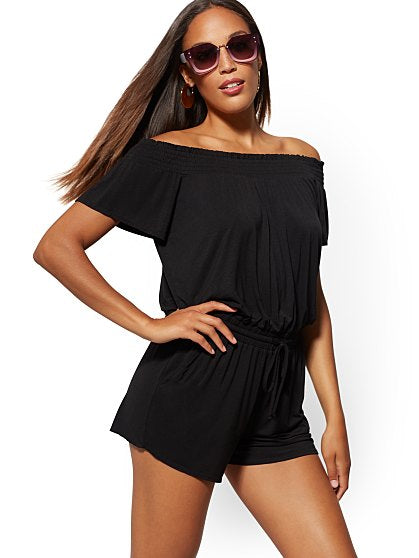 44.95 OFF SHOULDER ROMPER