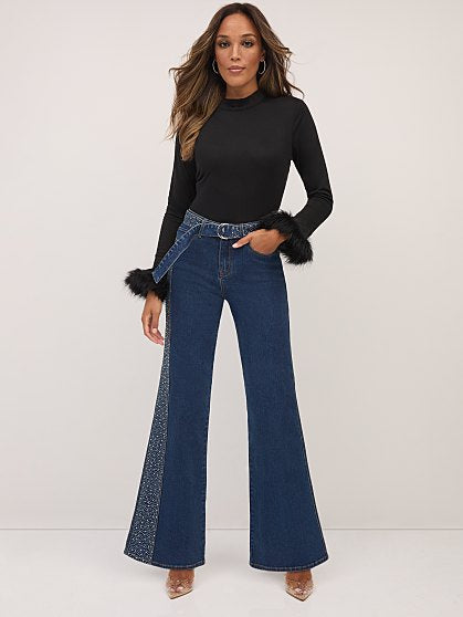 84.95 ULT HW EMB WIDE LEG