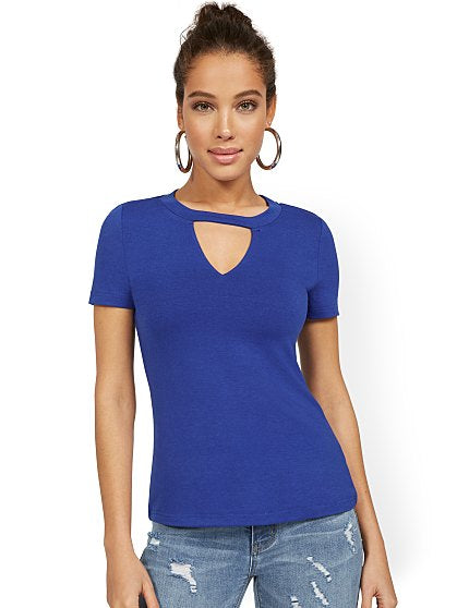 36.95 MT VNECK CUTOUT TEE