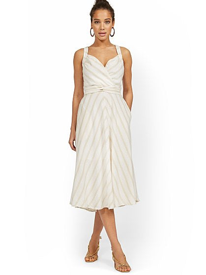 79.95 LINEN FLARE DRESS
