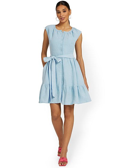 59.95 GAUZE SHIRTDRESS