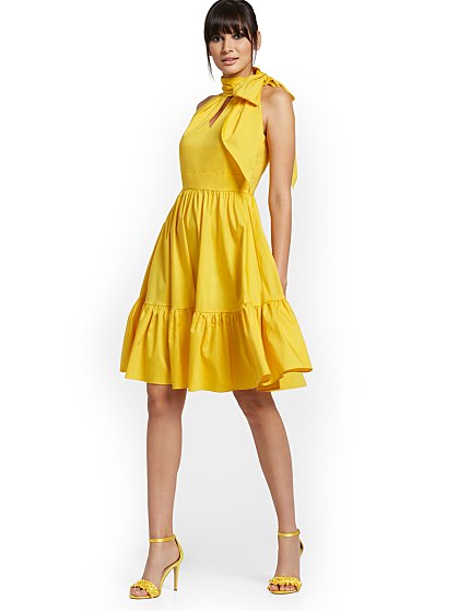 89.95 BOW NECK DRESS