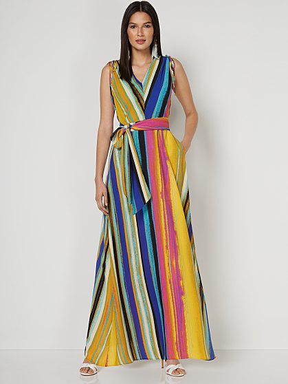 89.95 STRIPE SLIT MAXI