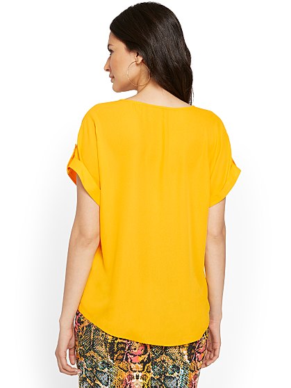 49.95 ZIP FRONT BLOUSE