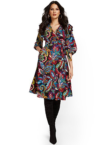 79.95 RUFFLE WRAP DRESS