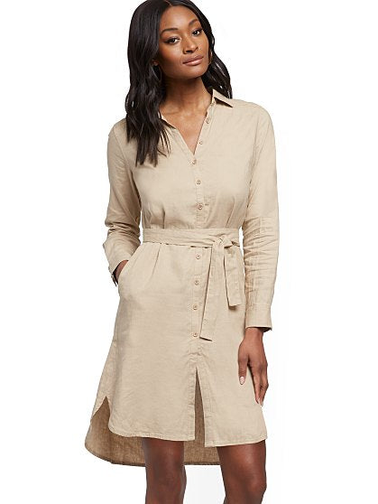 69.95 LINEN SHIRT DRESS