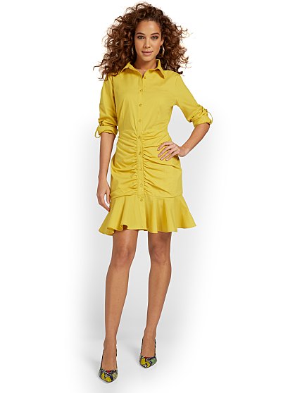 69.95 ROUCHED POPLIN