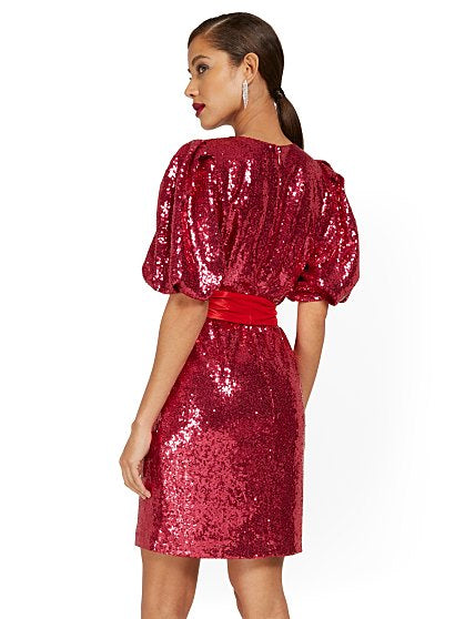 99.95 SEQUIN PUFF SLV DR