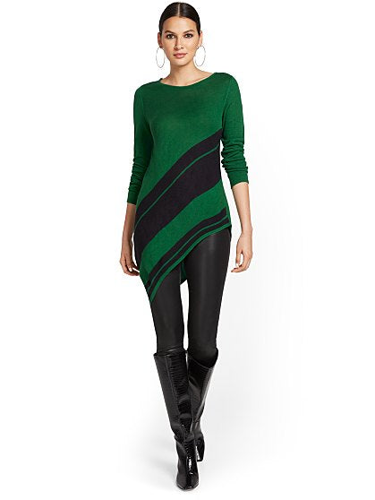 49.95 STRIPE ASYM TUNIC