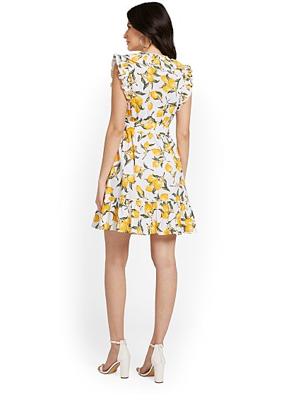 89.95 RUFFLE FLORAL MIDI