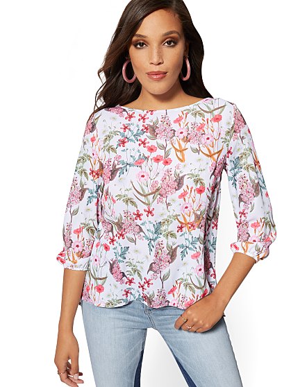 49.95 3 BOW BACK BLOUSE