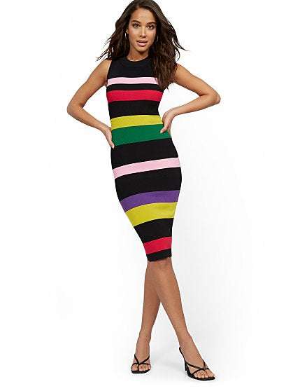 79.95 STRIPE HALTER DRESS