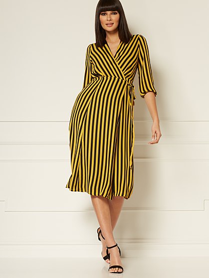 89.95 STRIPE WRAP DRESS