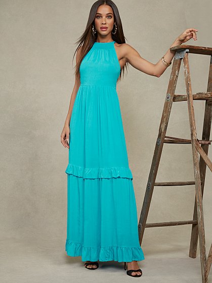 79.95 HALTER RUFFLE MAXI