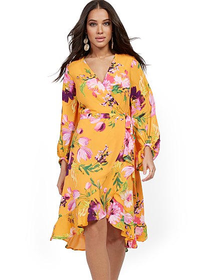 79.95 FLORAL WRAP DRESS