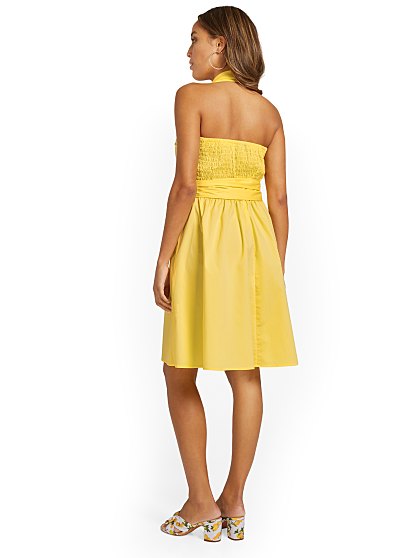 89.95 HALTER SHIRTDRESS