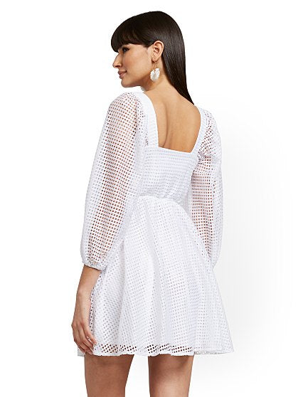 79.95 BTTN PUFF SLV DRESS