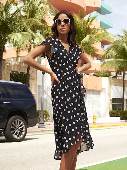 89.95 RUFFLE WRAP DRESS