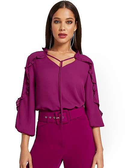 54.95 TIE NECK BLOUSE