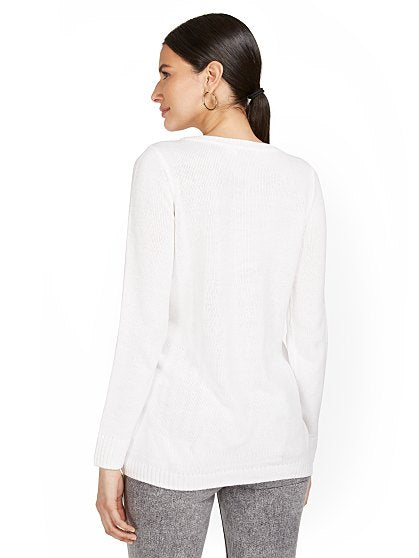 49.95 OVERLAP FRNT TUNIC