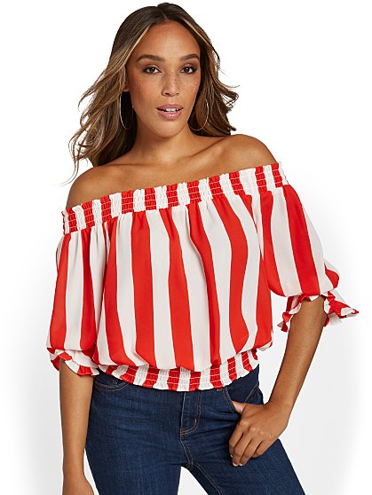 49.95 STRIPE OFF SHLDR