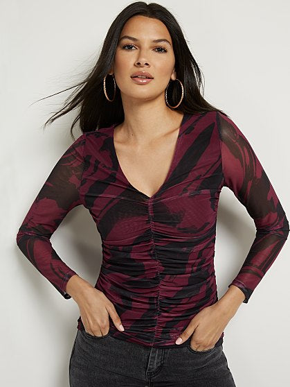54.95 VNECK SWIRL PRINT M