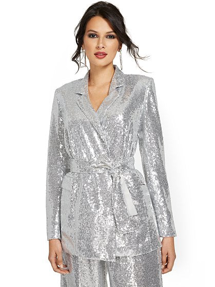 149.95 TIE WAIST SEQUIN
