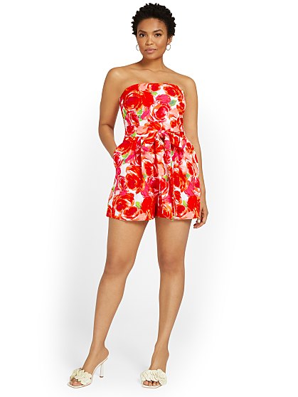 69.95 STRPLSS ROMPER FLOR