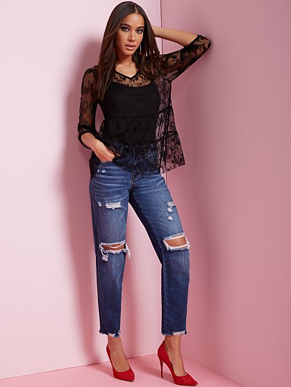 59.95 LACE TIERED BLOUSE