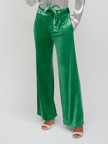 99.95 TIE WAIST VELV WIDE