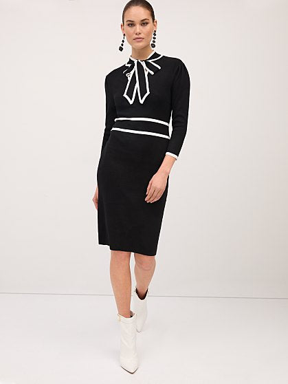 89.95 BOW NECK SWTR DRESS