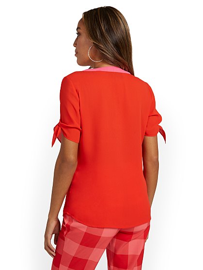 54.95 CLD SHLDR TIESLV BL