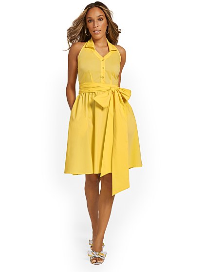 89.95 HALTER SHIRTDRESS